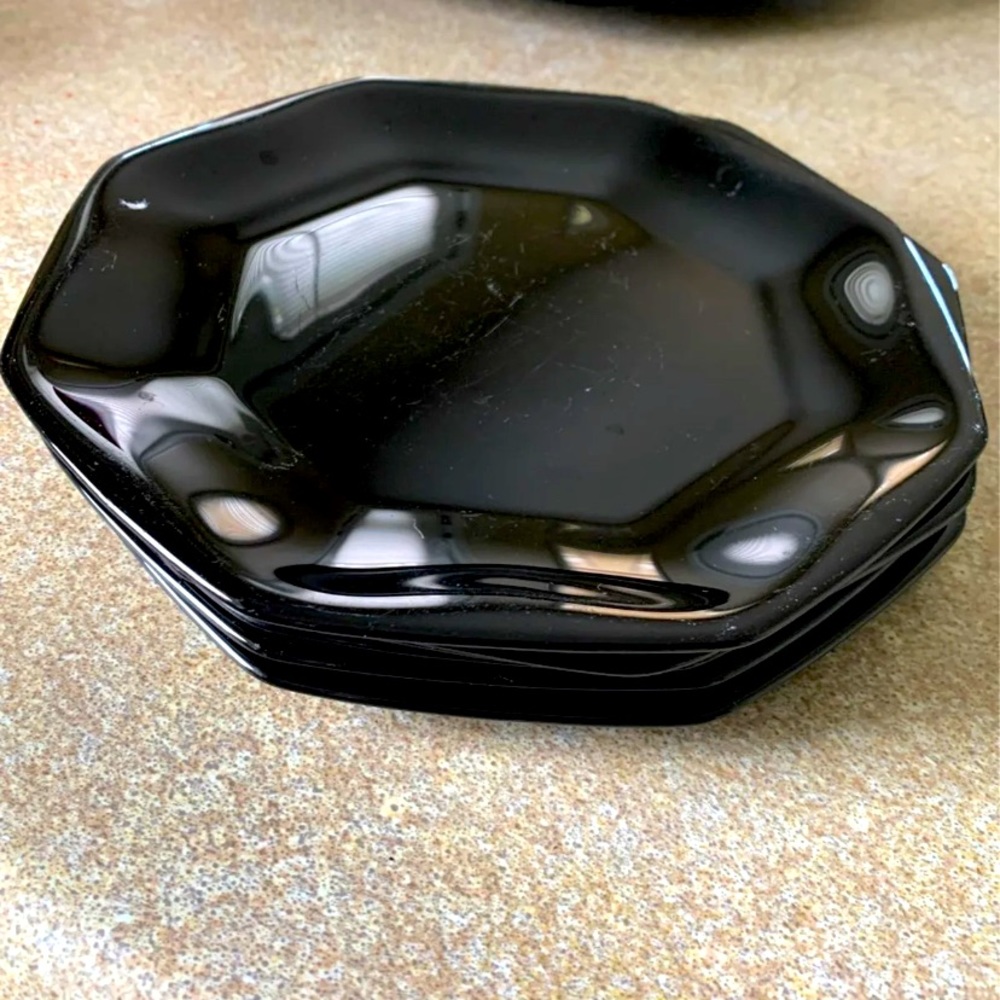 Arcoroc Vintage French Black Octime small plates
